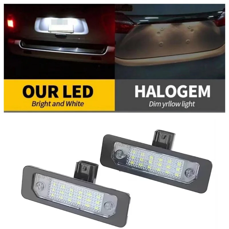 Angrong 2x biele LED licenčné štítok Svetlo pre Ford Flex Taurus Mustang Fold Fusion Fusion Mercury Sable Edge LED LOGO LOGO LOGO