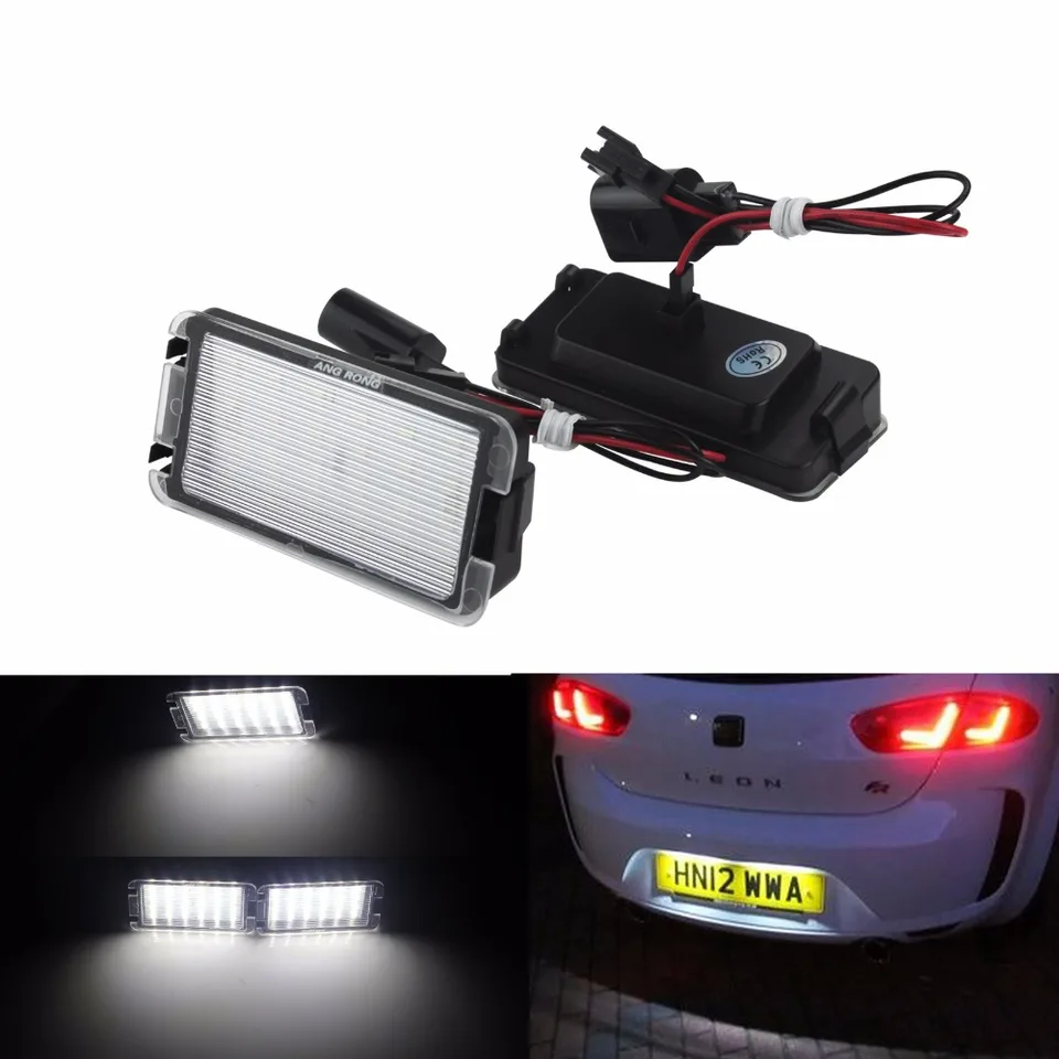 Angrong 2x LED LED LIGISTICKÁ DOPATLA Svetlo biele pre sedadlo Ibiza Mk III Mk IV Cordoba Toledo Mk II MK III 1999-09 (CA236)