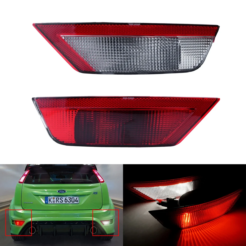 Angrong pár zadný nárazník reflektor FOG TACK LIGHT L&R pre Ford Focus MK II KUGA 2008-12