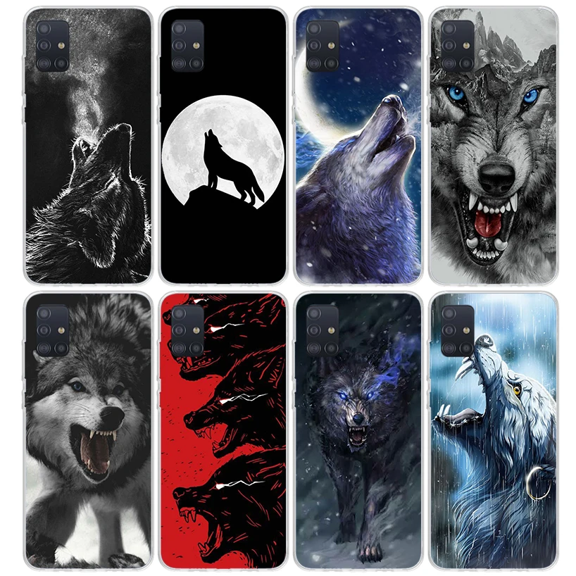 Angry Animal Wolf Fierce Pase Pase pre Samsung Galaxy A51 A50S A41 A40 A31 A30S A21S A20S A10S A20E A71 A70 A6 A6 A7 A8 A8