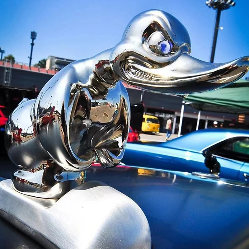 Angry Duck Car Hood Ornament Auto predná kapucňa nálepka automobil Aut Dashboard Zliatina Silná kačica dekor pre dekorácie automobilov