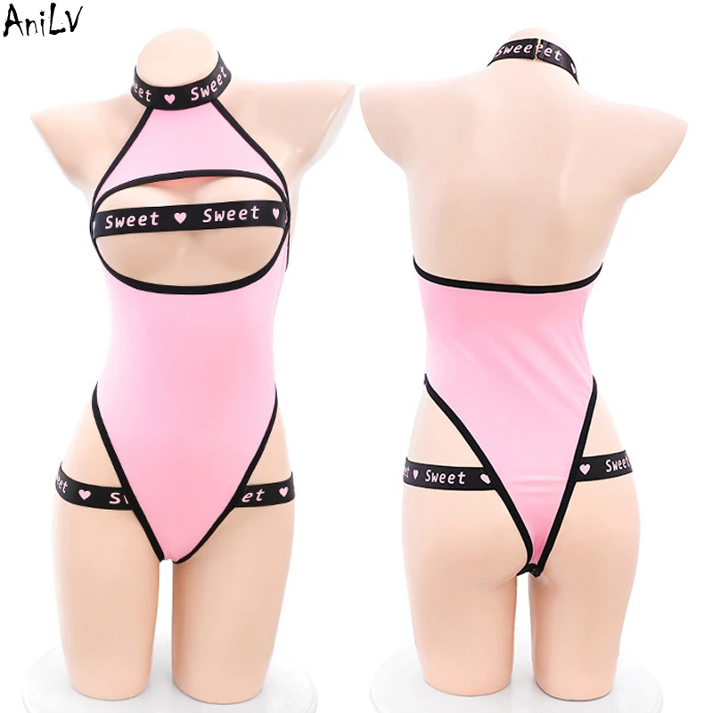ANILV Car Model roztlieskava sexy jednotné cosplay Ženy ružové sladké duté telotné temperamenty pyžamy pyžamy
