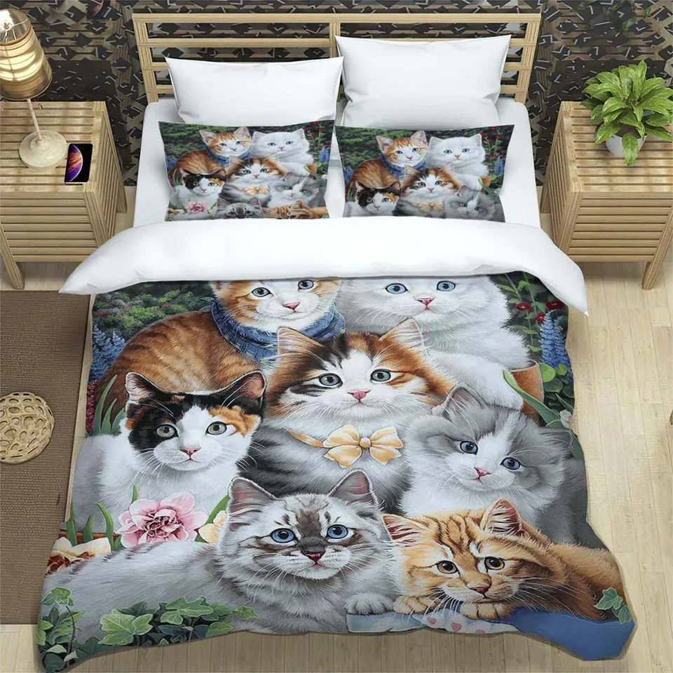 Animal Cat Dog Selfie Patters Cover s vankúšmi s vankúšmi 3D digitálna tlačiareň