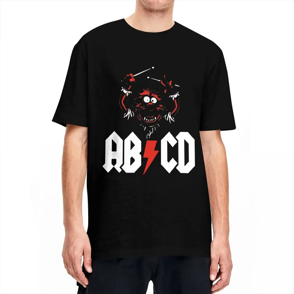 Animal Drummer Abcd the Muppets Show Men Dámske tričká Crazy tričko Crew Crew Tričko Čisté bavlnené grafické odevy