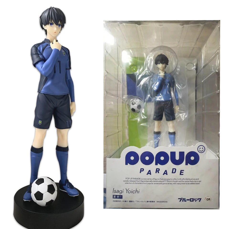 Anime 18cm Blue Lock Isagi Yoichi Figure Model Toy Gift Collection Action Figure Chigiri Hyoma PVC Stoja