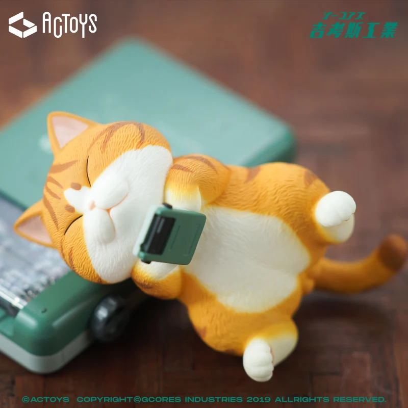 Anime Actoys Meow Bell Figures tvrdých jadrových hráčov Jikos Industrial Cat Bell Tide Play Resancraft Collection PVC Model Hračky