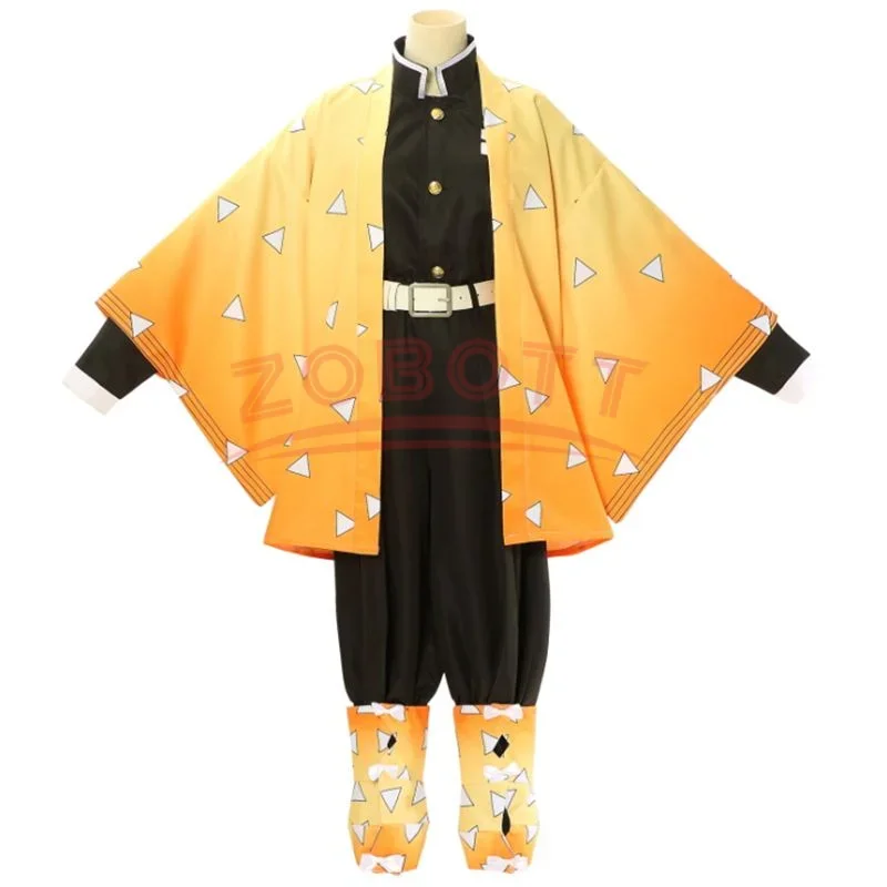 Anime Agatsuma Zenitsu Cosplay kostým Ženy Kimono Uniforma Halloween vianočné večierky diabol lovecké oblečenie