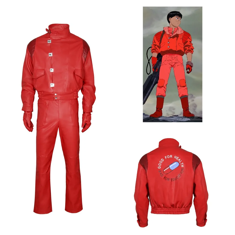 Anime Akira Shotaro Kaneda Cosplay kostým plná súprava Pu Red Motocykel Uniforma Halloween Fancy Cosplay Outfits