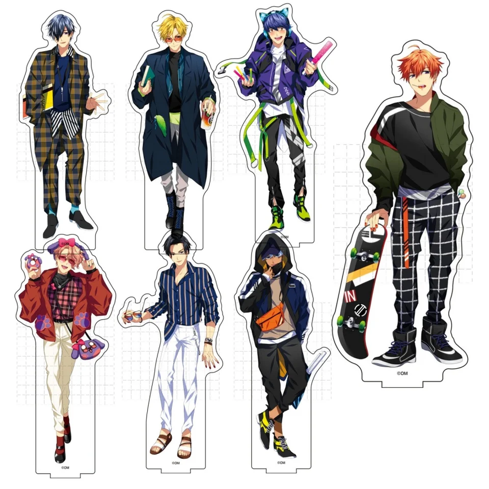 Anime akrylová stánková hra 2-Obey Me! Bábika Lucifer Mammon Leviathan Asmodues Beelzebub Belphegor Figure Plate Keychain Hray Gift