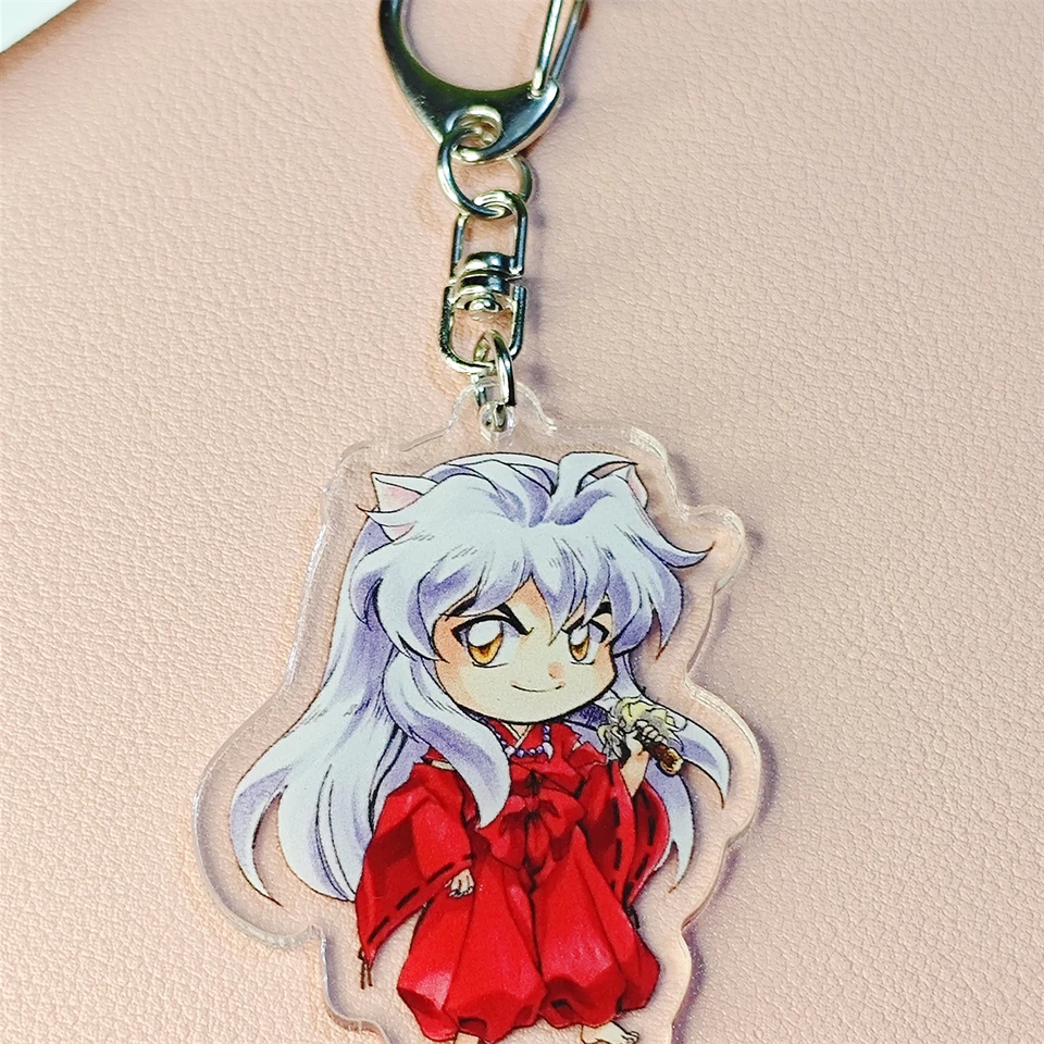 Anime akrylové keychain- Inuyasha y2k karikatúra prívesok, vhodná pre tašky a kľúče, Cosplay Gifts Perfektný darček pre fanúšikov