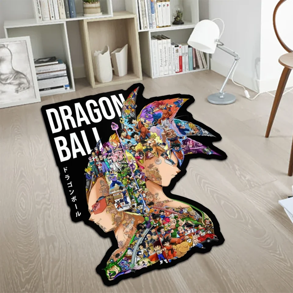 Anime Area Drag Dragon Ball Goku Vegeta Vlastné farebné koberce Ručne vyrobený koberec pre domáci dekor