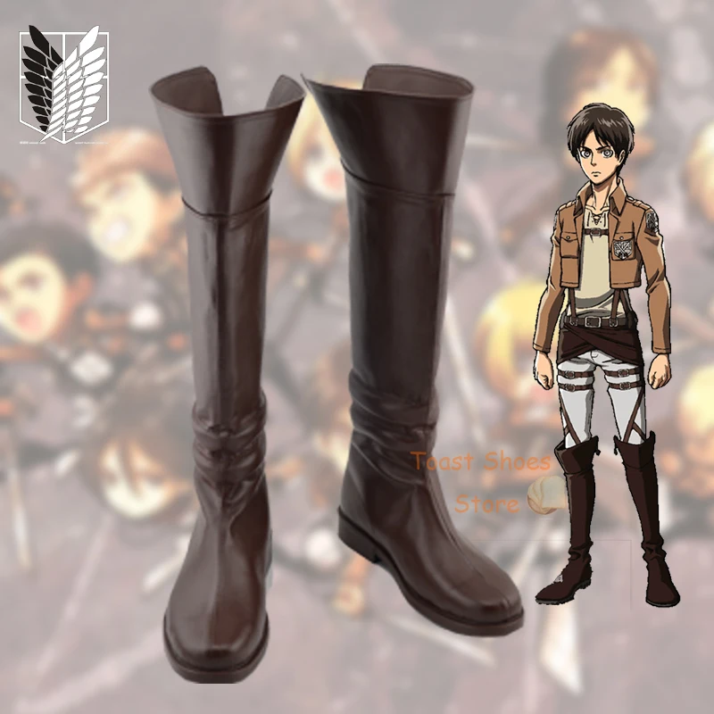 Anime Attack na Titan Eren Jaeger Cosplay Boots Comic Road Hra pre Con Party Halloween Cosplay kostýmy prop