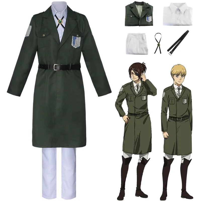 Anime Attack on Titan Cosplay levi kostým Shingek no Kyojin skauting légie vojakový kabát výkopovú bundu Uniforma Halloween outt r r.