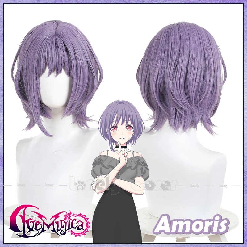 Anime Bang Dream! Ave mujica Amoris cosplay parochňa nyamu yūtenji tlmte-fialovú bob účes pre ženy