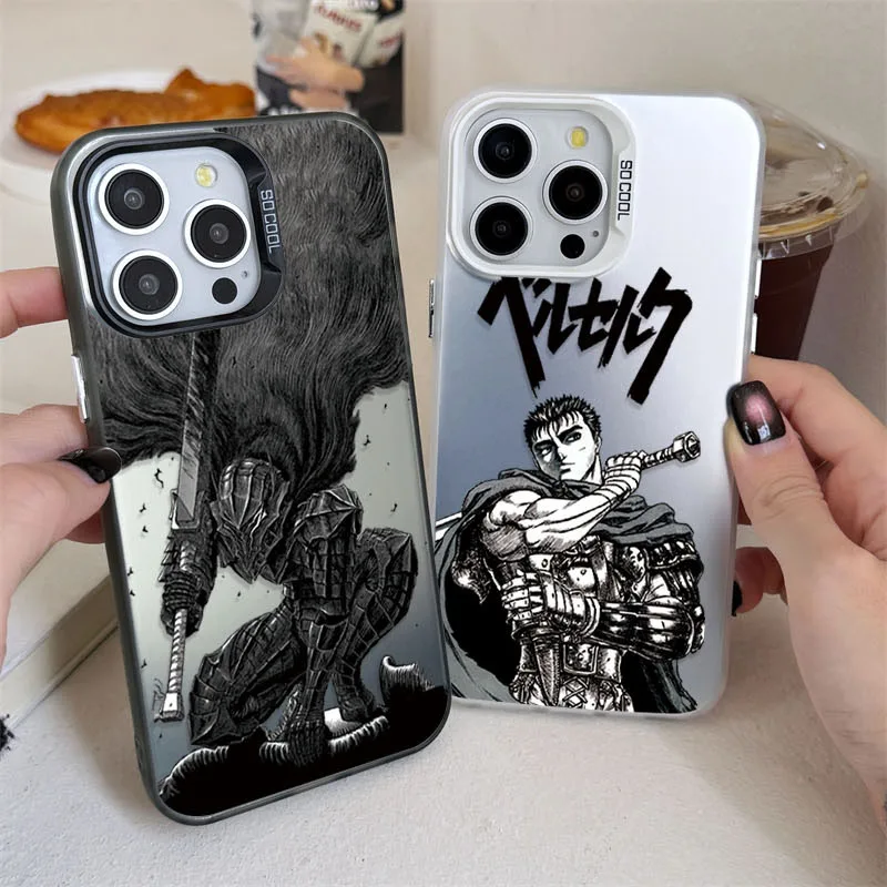 Anime berserk guts matný puzdro pre xiaomi poco x6 x5 x3 nfc f3 f4 gt f5 f6 m6 pro 4g m5s c65 mi 13t 12t 14 13 12 11 lite 5g ne