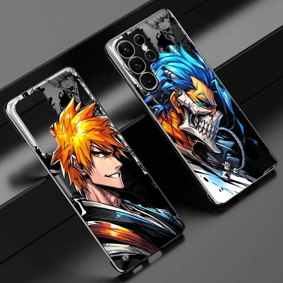 Anime Bleach Lchigo Case pre Samsung Galaxy S23 S24 Ultra S23 Fe S22 Plus S20 Fe S21 S22 Transparentný čistý telefónny kryt