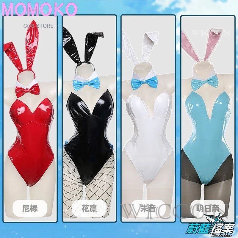 Anime Blue Archív Cosplay sexy kožené kombinézy oblek Toki Bunny Girl Sling String Halloween Halloween oblečenie