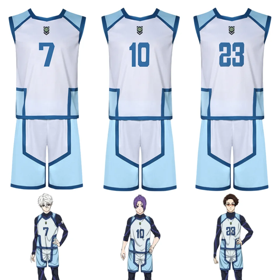 Anime Blue Lock Mikage Reo Cosplay kostýmy Nagi Seishiro Futbalový dres Yukimiya Kenyuu Training futbalová uniforma