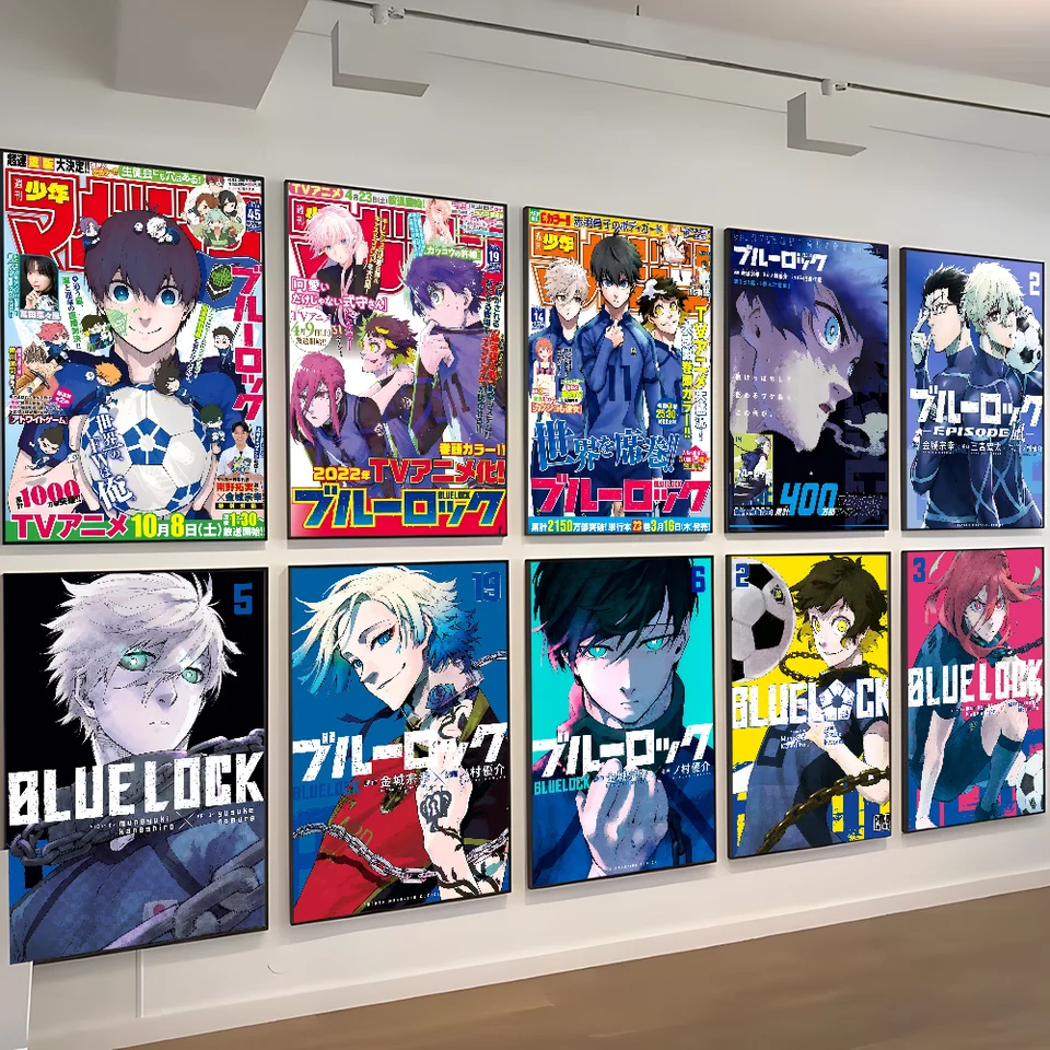 Anime Blue Lock Movie lepivé plagáty retro kraft papierové nálepka pre domácich majstrov