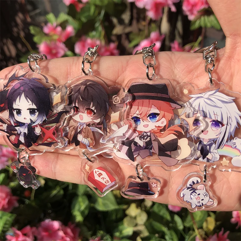 Anime Bungo Stray Dogs Dazai Osamu Ryunosuke Akutagawa Keychain Cosplay Cosplay Accessories Cosplay prívesok odznak