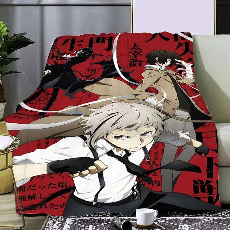 Anime Bungo Stray Dogs Vytlačené prikrývky piknikové prikrývky Teplá prikrývka mäkká a pohodlná prikrývka domáce cestovanie darček k narodeninám