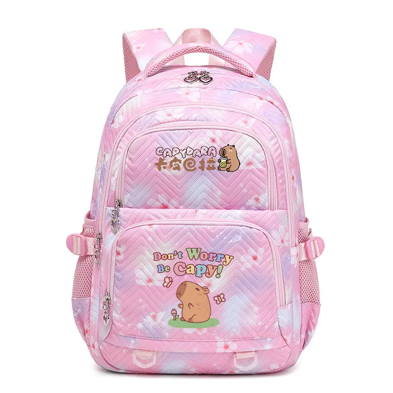 Anime Capybara Batoh pre dievčatá Boys School Bag pre teenager plátno prenosný back balenie Ženy Rucksnack Cartoon Batoh