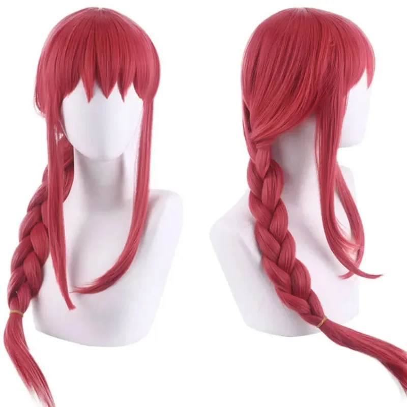 Anime Chainsaw Man Makima Red Cosplay Straight Braid Wig Wig Fiber Fiber Hair Halloween Party kostým pre dievčatá ženy