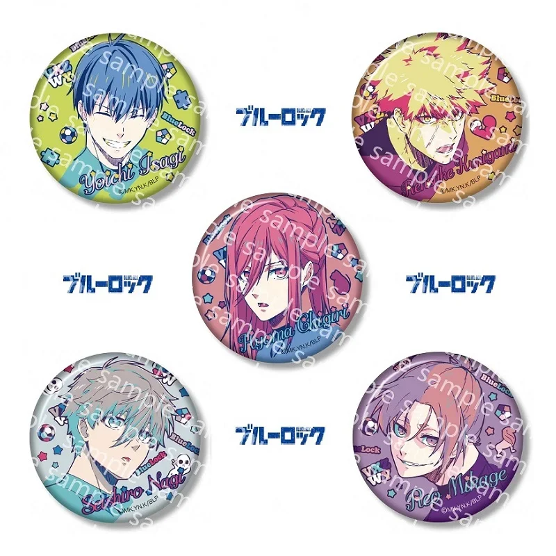 Anime Character Blue Lock Pin, karikatúra brošníc, party kostýmové rekvizity, Isagi, Chigiri, Bachira, Nagi, Karasu