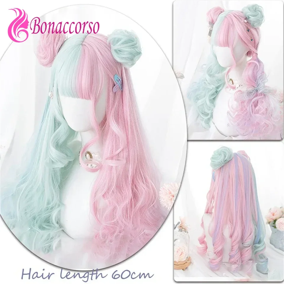 Anime Comic-Con Coser Cute Girl Cosplay parochňa Syntetické dvojité curly kučeravé parochňa anime princezná Body Wig Daily Party