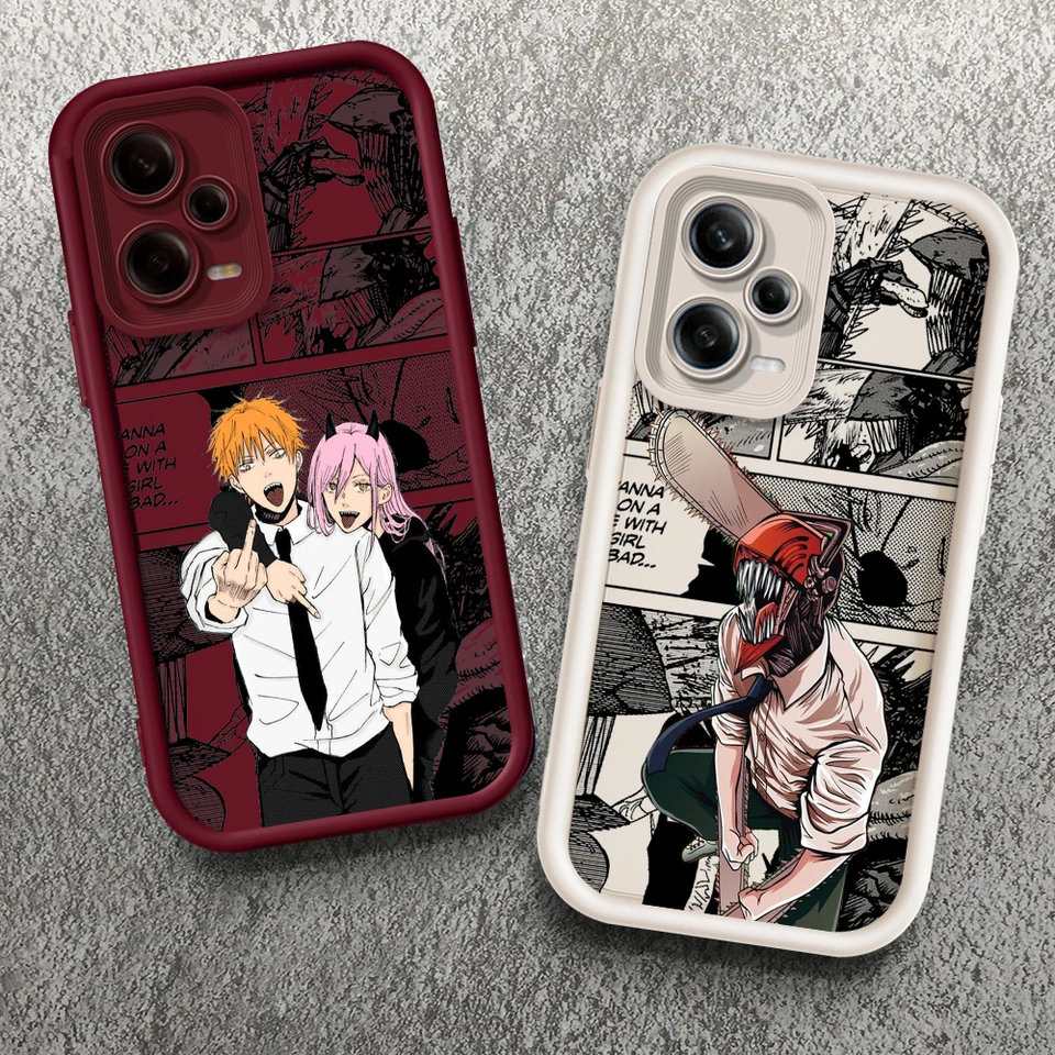 Anime Cool Art Chainsaw Man Eye Ladder pre Xiaomi Redmi Note 13 12 12C 11S 10 10C 10A 9C 9A Pro 5G Cover Telefón puzdro