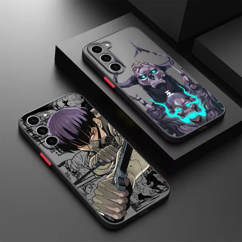 Anime cool k-kaiju č. 8 Art Frosted Lasting pre Samsung Galaxy S24 S23 S22 S21 S20 Fe S10 S9 S8 Plus Ultra Pro 5G Soft Soft