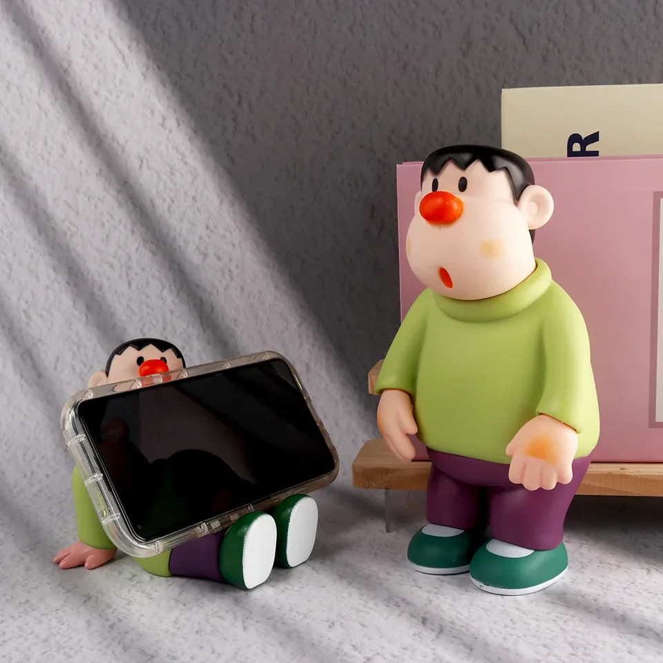 Anime Crayon Shin-Chan Boochan Q Verzia Kawaii Figula Hračky Držiteľ mobilného telefónu Mobilný telefón Zhromažďujte ozdoby Darčeky