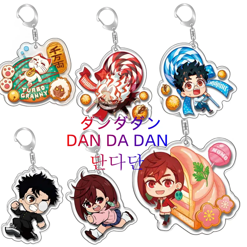 Anime Dan da Dan Keychain Cartoon Ken Takakura hviezda Kawaii Prívesok akrylová taška