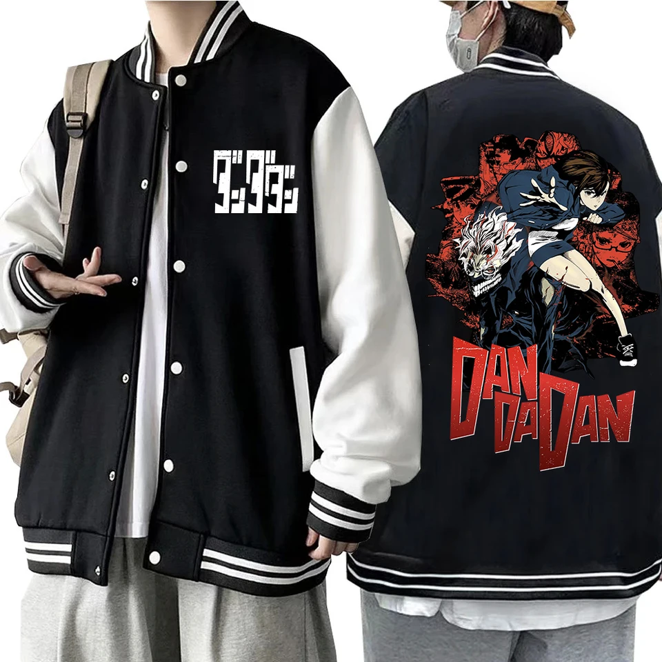 Anime Dandadan Hoodie baseball uniforma bunda Ženy Muži Dan da Dan Ayase Momo Baseball bunda Hoodie Harajuku