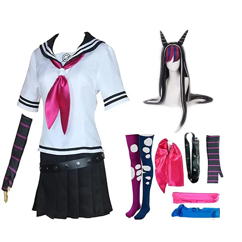 Anime danganronpa ibuki Mioda Cosplay kostým Sailor Suritor Surior Uniforma parochne parochne halloweenske kostýmy pre ženy