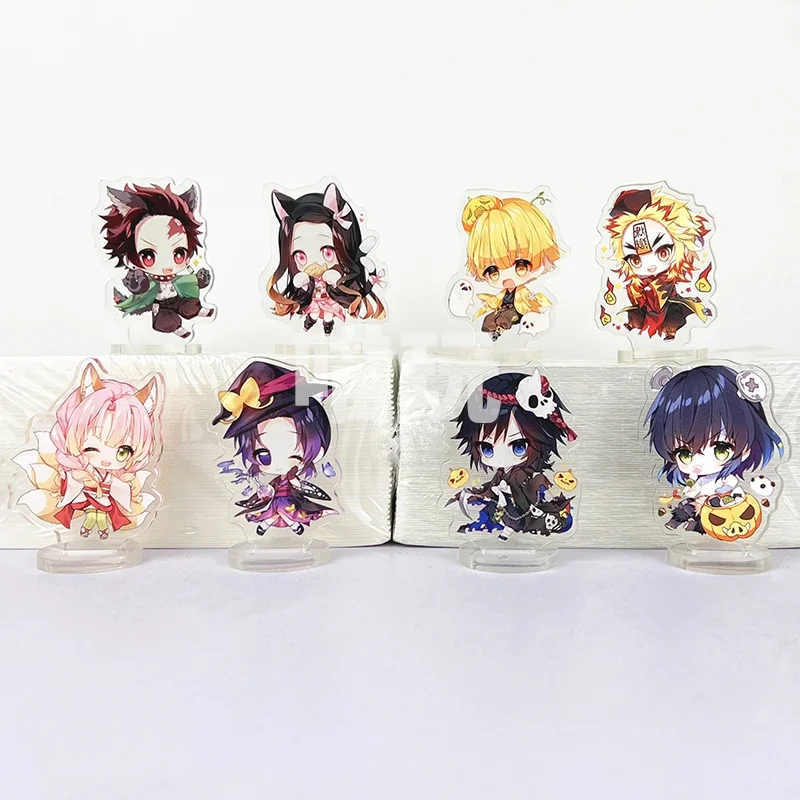 Anime Demon Slayer Kamado Tanjirou Nezuko Agatsuma Zenitsu Rengoku Kyoujurou Kochou Shinobu Cosplay Cosplay Acryl Acryl Stoja