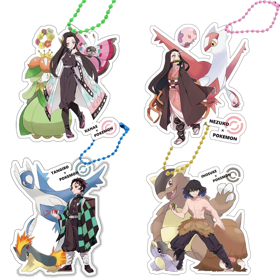 Anime Demon Slayer Kamado Tanjirou Tomioka Giyuu Kamado Nezuko Hashira inosuke Kochou shinobu akrylický keychain vrecko 6 cm