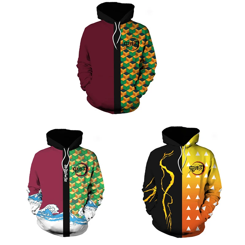 Anime Demon Slayer Kimetsu no Yaiba 3D mikiny mikiny démon Demon Slayer Agatsuma zenitsu tomioka giyuu cosplay cosplay coat outfit outfit
