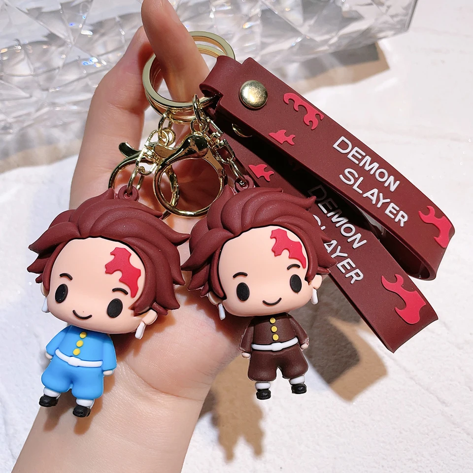 Anime Demon Slayer Kimetsu no Yaiba Blade of Ghost Keychain Roztomilé postavy Bag prívesok