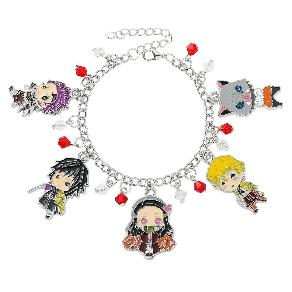 Anime Demon Slayer Kimetsu no Yaiba Charms Náramok Tanjirou Nezuko Agatsuma Zenitsu Rengoku Kyoujurou Figure Figure Figury šperky