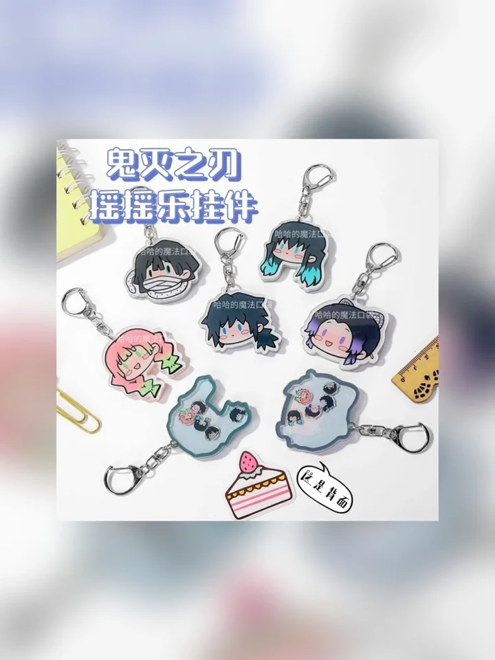 Anime Demon Slayer Kochou Shinobu Tomioka Giyuu Kanroji Mitsuri Cosplay akryl Acryl Pendant Student Bag Darček rocker kľúča reťazec