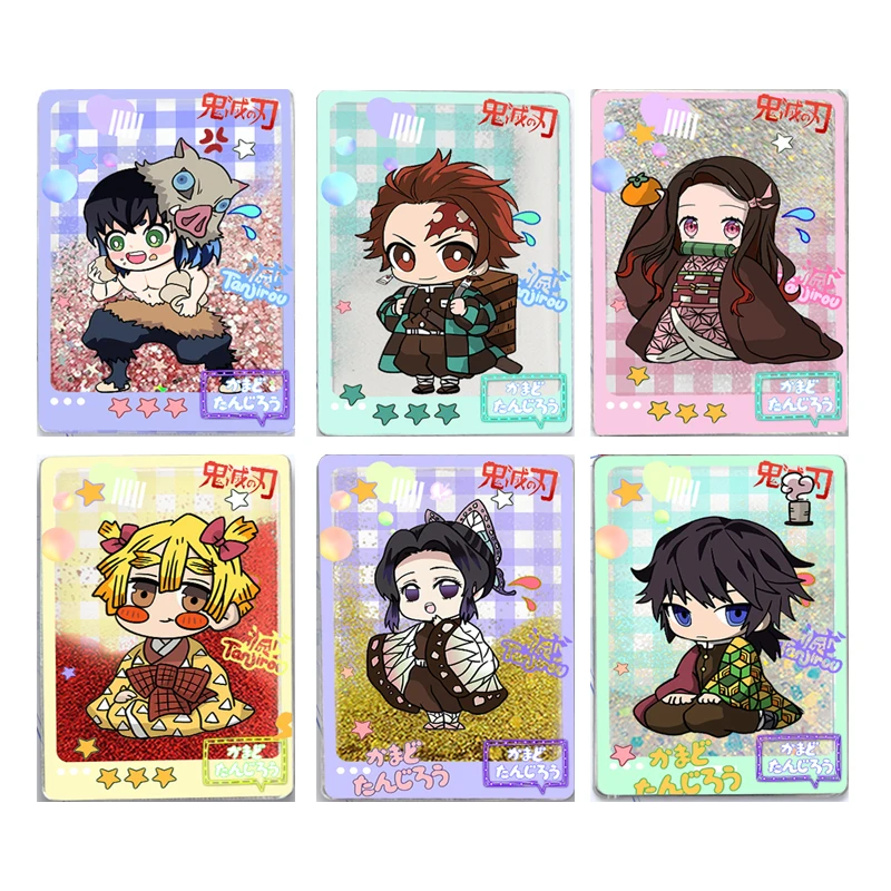 Anime Demon Slayer Quicksand Cards Kamado Nezuko Hashira Inosuke Kochou Shinobu Vianoce narodeniny Darčeky pre detské hračky