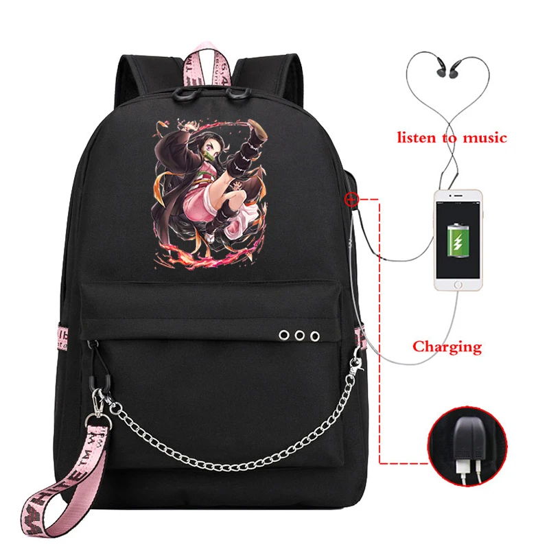 Anime Demon Slayer Treking Bags nakupujúci batohy KPOP Eco Bag High Street Bags Funny Demon Slayer Manga Bag pre študentov