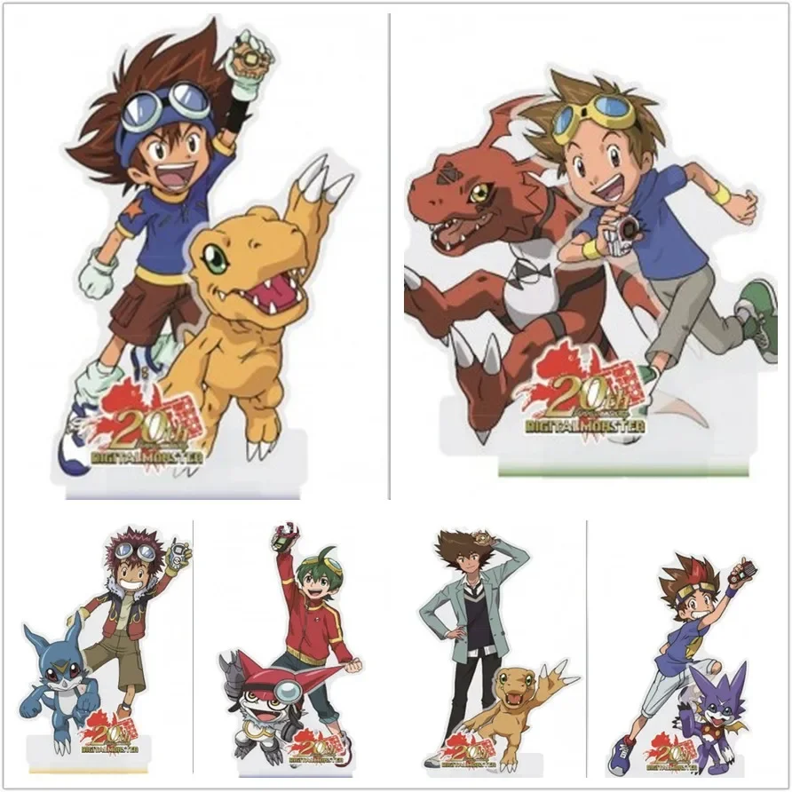 Anime Digital Monster Digimon Figura Doll Agumon Taichi Yagami Takaishi Takeru Acryl Figure Stánku modelka