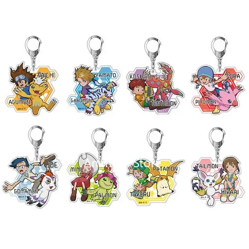 Anime Digital Monster Digimon Keychain postava Doll Agumon Gabumon Tentomon Piyomon akrylová taška prívesok Keyring