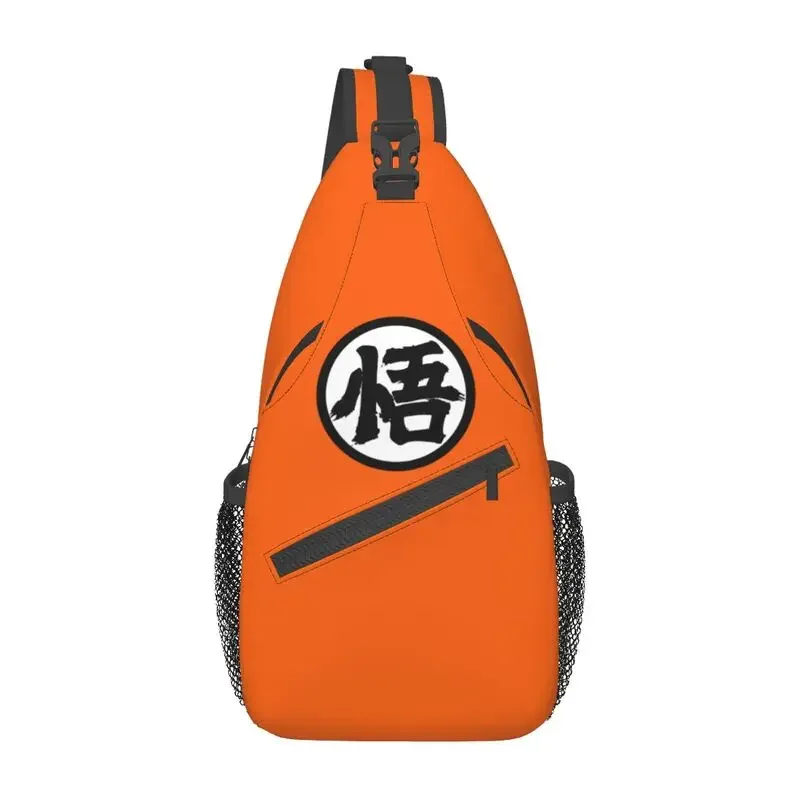 Anime Dragon Ball logo logo Crossbody Sling Batoh Men tlače Vlastná taška na rameno hrudník Cestovanie Daypack Mobile Bag Peňaženka