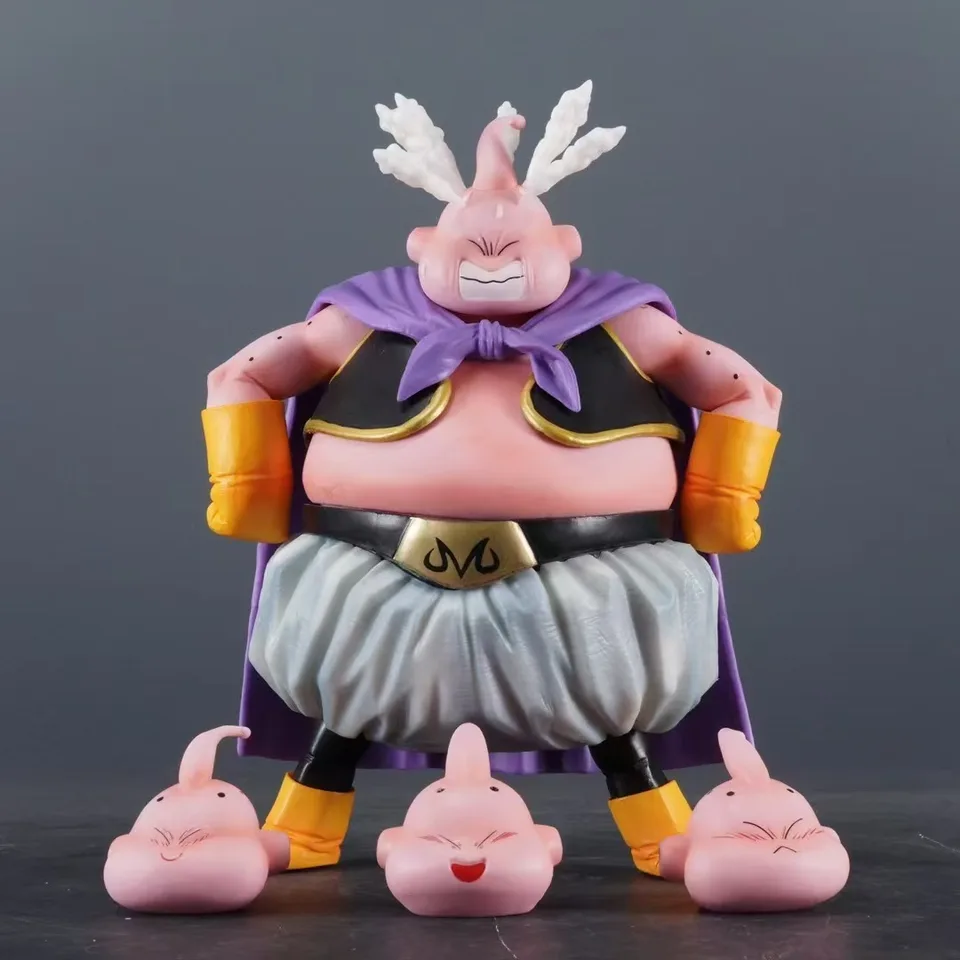 Anime Dragon Ball Z Fat Buu Obrázok Štyri hlavy Vymeniteľné Majin Buu Action Obrázky 20cm PVC Sochy Collection Model Hračky Darčeky