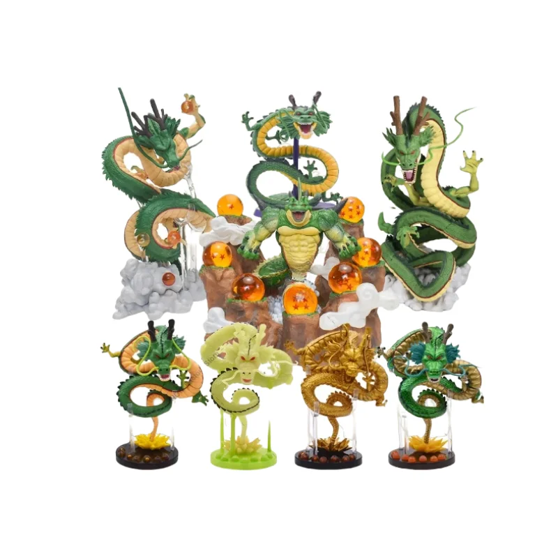 Anime Dragon Ball Z Shenlong PVC Figures Shenron Porunga a 7 hviezdičiek Crystal Ball Dragonball Balls Figurín Collection Model Toy Toy