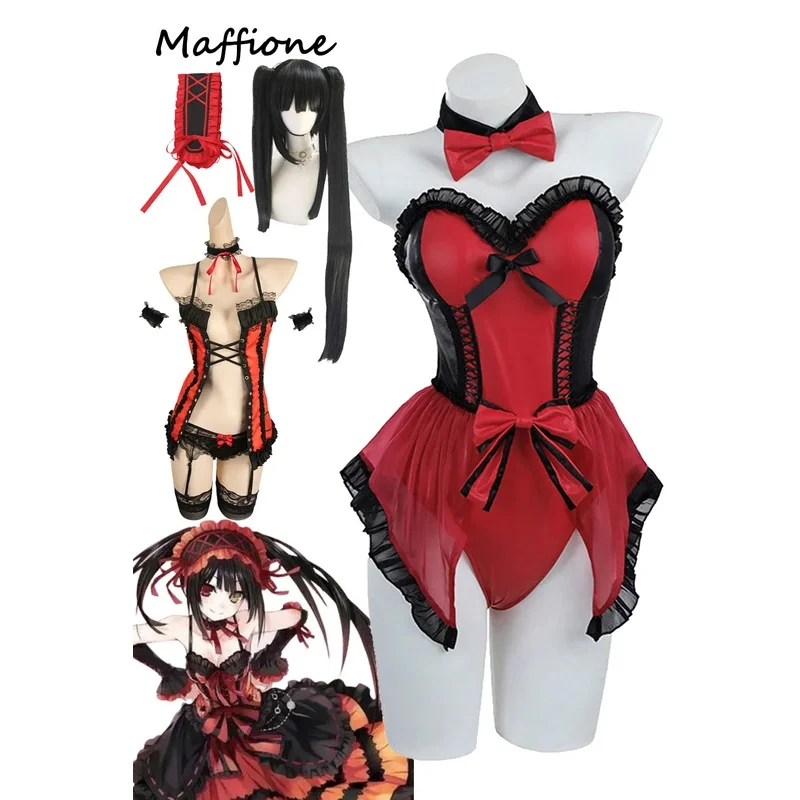Anime dátum cosplay živý tokisaki kurumi cosplay women Bunny Girl Costum kombinéza oblečenie dievčat pre dospelých Halloween karneval oblek