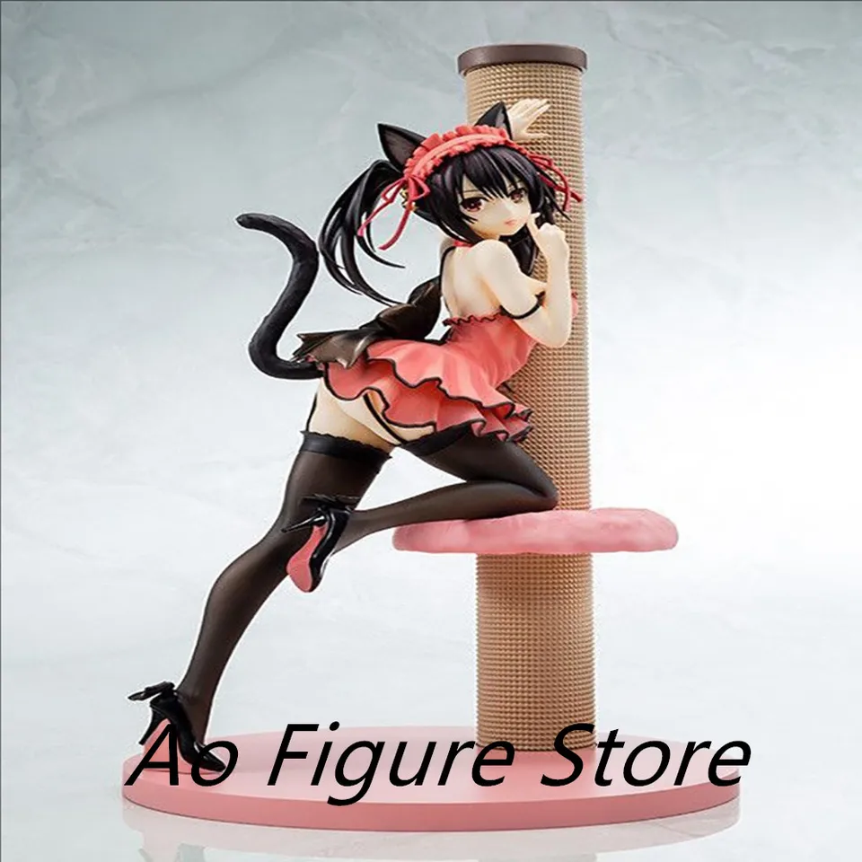 Anime dátum živý tokisaki kurumi nočná mora cat ver pvc akčná figúrka zberateľná modelka pre bábiku